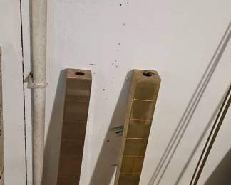 Gun drilled 1.5” x 1.25” solid brass lamp uprights.