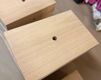 6” x 8” x 1.5” clear alder bases.