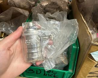 Solid brass nickel plated dimmer sockets.