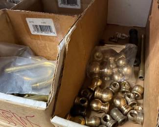 More brass lamp parts.