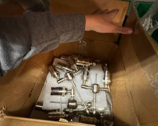 Grand brass double clusters in polished nickel.