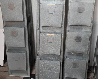 POTTERY BARN GALVINISED WALL POCKETS