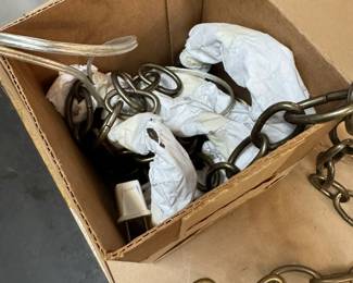Miscellaneous brass heavy duty chain. Various finishes.
