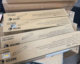 (2) YELLOW CARTRIDGES, (1) MAGENTA, (1) CYAN, (1) BLACK FOR PHASER 7800