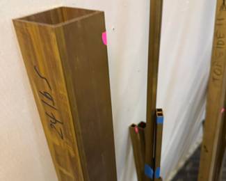Square brass tubing many sizes and lengths