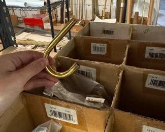 Many bent brass arms.