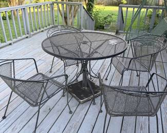 wrought iron patio set