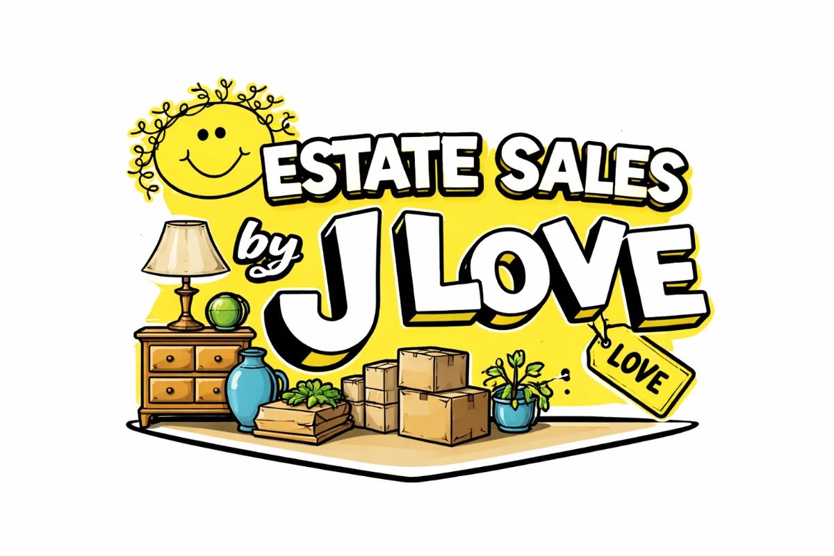 Estate sales logo with playful design