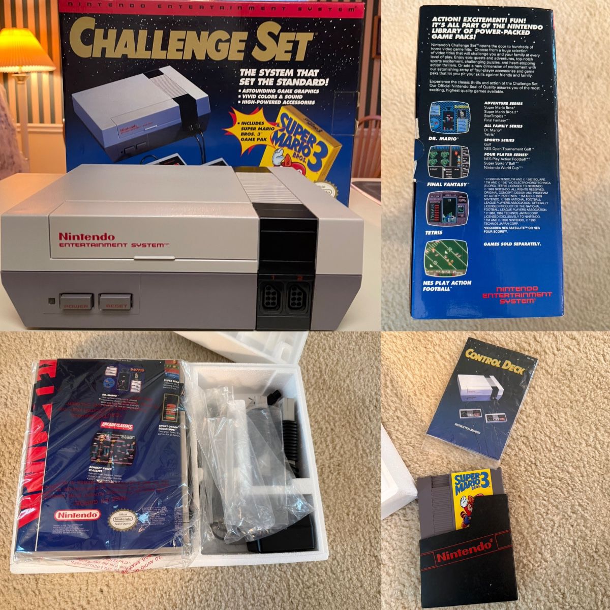 NES Challenge Set w/ Super Mario 3 complete in box GREAT COND! Nintendo