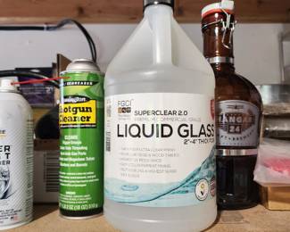 LIQUID GLASS FOR WOOD WORKING . OVER 15 GALLONS