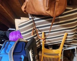leather bag, pads (sold with outdoor lounge chairs), chairs