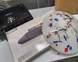 projector, vcr, vintage Dr Suess light cover