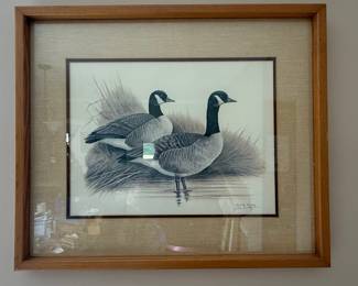 John W. Taylor "Canada Geese" Pencil Signed Print