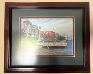 Evelyn DuBois Watercolor of Charleston Waterfront