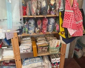 Fabric Fat Quarters and Sewing Notions
