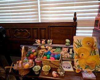 Vintage Easter Decorations Assortment with "The Fuzzy Duckling" Graphic