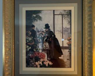 Victor Gilbert "The Flower Seller" Framed Print