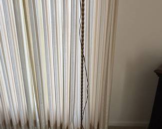 Vintage Cast Iron Bridge Arm Floor Lamp