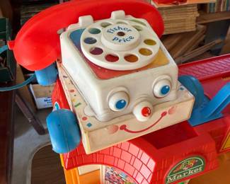 Fisher-Price "Chatter Phone" Pull Toy with Market Stall Base