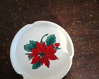 Cuthbertson Poinsettia Ashtray