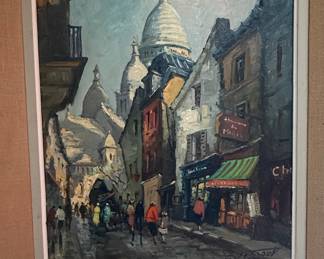 Parisian Street Scene Painting