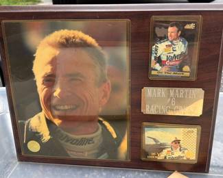 Mark Martin #6 "Racing Great" Memorabilia Plaque with Trading Cards