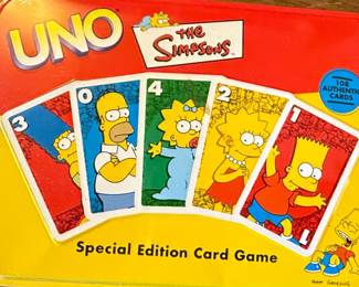 The Simpsons UNO Deluxe Collector Tin Card Game 2001