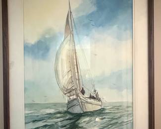 Sailing Boat Watercolor Print