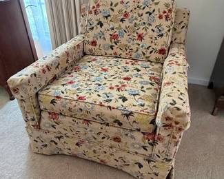 Floral Upholstered Armchair