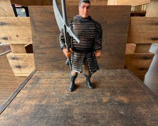 1991 Kenner Robin Hood Prince of Thieves The Dark Warrior Action Figure with Halberd