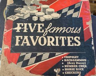Vintage Five Famous Favorites Board Game Set