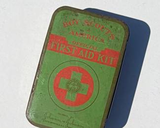 Vintage Boy Scouts of America Official First Aid Kit Tin by Johnson & Johnson