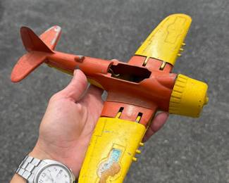 Vintage Hubley Kiddie Toy Flying Circus Airplane