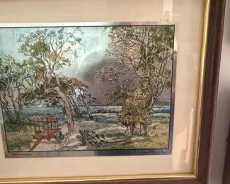 Lionel Barrymore "Old Nantucket" Foil Etching Print