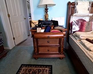 Tommy Bahama Island Estate Nightstand with Woven Drawer Fronts
