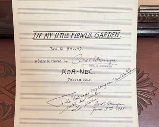 In My Little Flower Garden Sheet Music