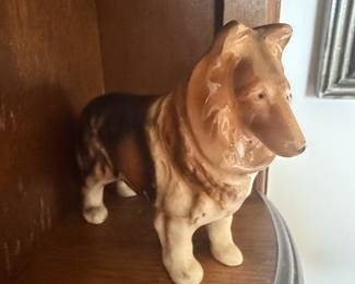 Vintage Lefton Ceramic Collie Dog Figurine