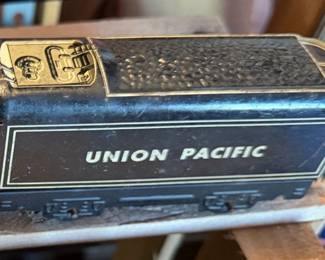 Union Pacific Tin Train Cars - Lionel 3469 Automatic Coal Dump Car and Tender