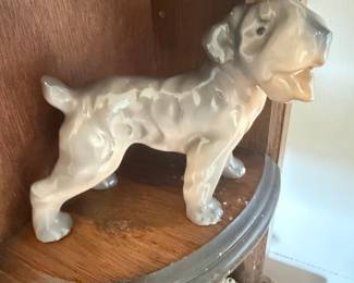 Vintage Porcelain Wirehair Fox Terrier Figurine