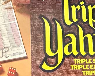 Vintage 1972 Triple Yahtzee Board Game by E.S. Lowe