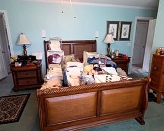 Ethan Allen Sleigh Bed Frame