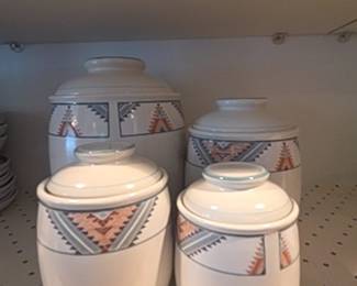 Vintage Mikasa "Santa Fe" Ceramic Canister Set