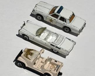 ERTL Hollywood Classics 3-Car Lot: Daisy Duke Jeep, Boss Hogg Cadillac, Sheriff's Patrol Cruiser