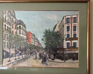 Maurice Utrillo V. "Rue de Paris" Painting
