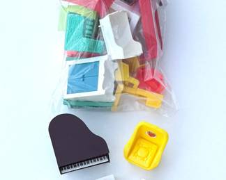 Vintage 1970s & 1980s Fisher-Price Little People Furniture & Accessories Lot