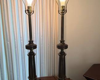 Vintage Stiffel Brass Table Lamps (Pair)