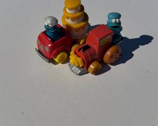 Vintage Playskool Sesame Street Cookie Monster Train Toy