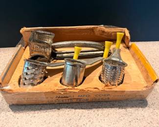 Vintage Mouli Grater Set with Box