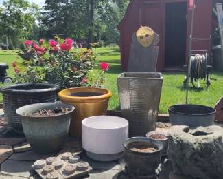 Various outdoor pots
