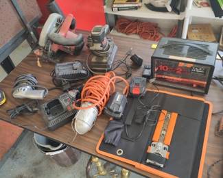 Various tools and chargers